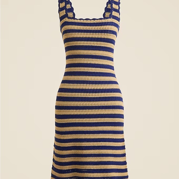 J. Crew Navy and Beige Striped Dress - Picture 4 of 4